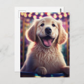 ゴールデンレトリエバーパピーアットザカーニバル – はがき (正面/裏面)