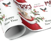 ゴールデンレトリエバーパピーインクリスマス抱き枕 ラッピングペーパー (ロールコーナー)