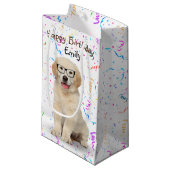 ゴールデンレトリエバーパピーグラススモール抱き枕 スモールペーパーバッグ (正面アングル)