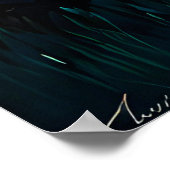 ゴールデンレトリエバーパピースターリーナイトバンゴッホスタイル ポスター (角)