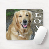 ゴールデンレトリエバーパピードッグラブ マウスパッド (マウス)