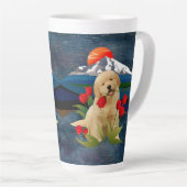 ゴールデンレトリエバーパピーマグ カフェラテマグ (右アングル)