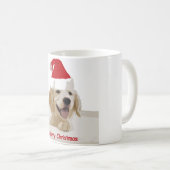 ゴールデンレトリエバーパピー希望メリークリスマスマグ コーヒーマグカップ (正面右)