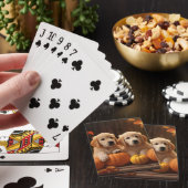 ゴールデンレトリエバーパピー秋デライトカボチャ トランプ (インサイチュ)