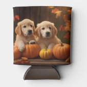ゴールデンレトリエバーパピー秋デライトカボチャ 缶クーラー (正面)