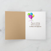 ゴールデンレトリエバーパピー90誕生日カード カード (内部)