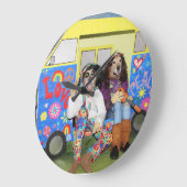 ゴールデンレトリエバーヒッパイバス ラージ壁時計 (傾斜)