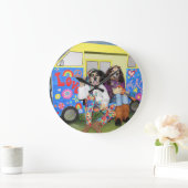 ゴールデンレトリエバーヒッパイバス ラージ壁時計 (ホーム)