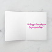 ゴールデンレトリエバーヒッピー誕生日 カード (内部)