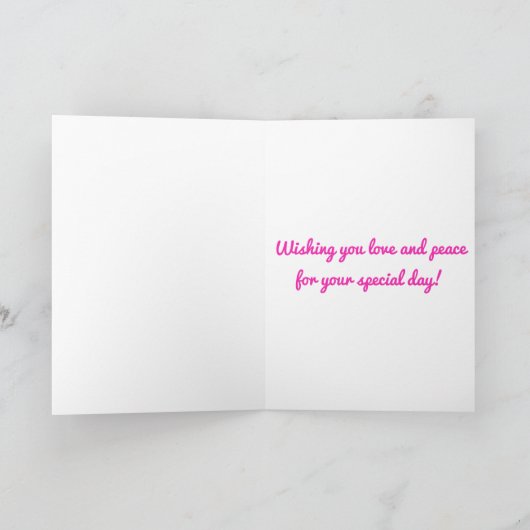 ゴールデンレトリエバーヒッピー誕生日 カード (内部)