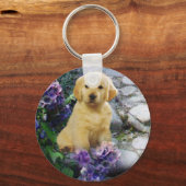 ゴールデンレトリエバーヒドレンゲアキーチェーン キーホルダー (正面)