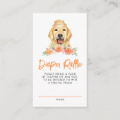 ゴールデンレトリエバーピーチオムツラッフルゲーム エンクロージャーカード (正面)