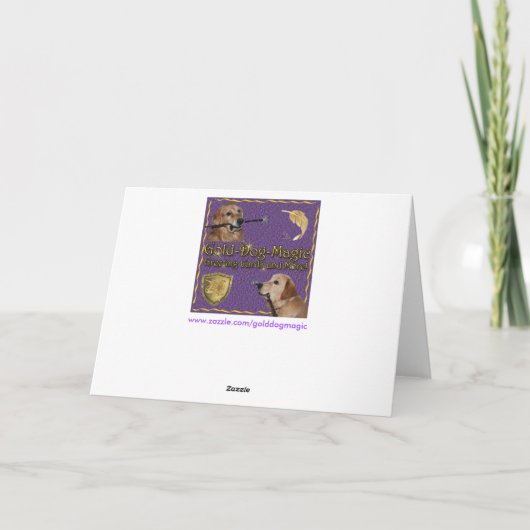 ゴールデンレトリエバーファブルーリーバース誕生日 カード (裏面)