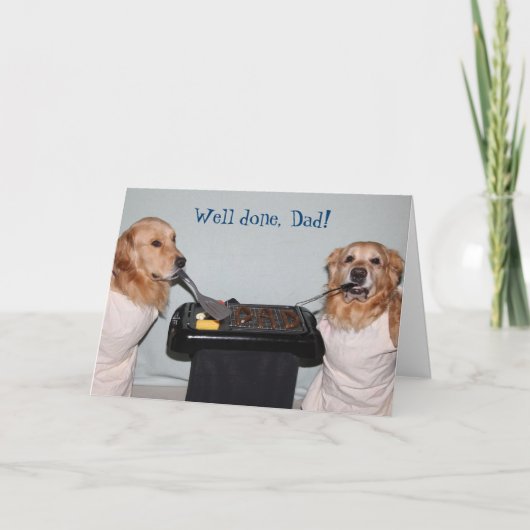 ゴールデンレトリエバーファーズデイバーベキュー カード (正面)