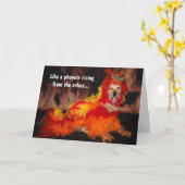 ゴールデンレトリエバーフェニックスライジングウェル カード (黄色い花)