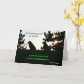 ゴールデンレトリエバーペットの同情カード カード (黄色い花)