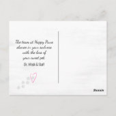 ゴールデンレトリエバーペット悔やみや弔慰ロス ポストカード (裏面)