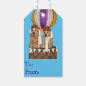 ゴールデンレトリエバーホットエアバルーンパイロット ギフトタグ (正面)