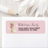 ゴールデンレトリエバーホリデークリスマス差出人住所 ラベル (インサイチュ)