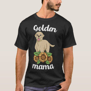 ゴールデンレトリエバーママサンフラワーラブラドールママママラボ Tシャツ