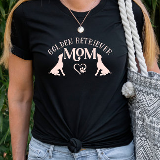 ゴールデンレトリエバーママハートドッグポーTシャツ Tシャツ