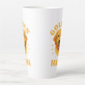 ゴールデンレトリエバーママ犬の恋人ペット恋人の女性 カフェラテマグ (正面)