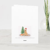 ゴールデンレトリエバーメリークリスマスサンタドッグ シーズンカード (裏面)