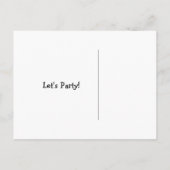 ゴールデンレトリエバーレットパーティー誕生日 インビテーションポストカード (裏面)