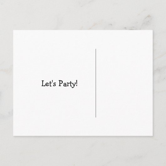 ゴールデンレトリエバーレットパーティー誕生日 インビテーションポストカード (裏面)