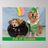 ゴールデンレトリエバーレプレシャンのポット・オブ・ゴールデン ポスター (正面)