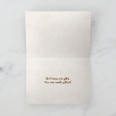 ゴールデンレトリエバーロープフレーム誕生日 カード (内部)