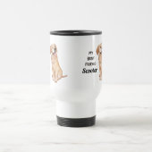 ゴールデンレトリエバー最高のマイフレンド名前をカスタムする トラベルマグ (中央)