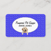 ゴールデンレトリエバー水玉模様forペットグルーミング 名刺 (正面)