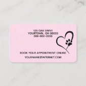 ゴールデンレトリエバー水玉模様forペットグルーミング 名刺 (裏面)