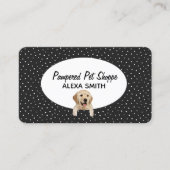 ゴールデンレトリエバー水玉模様forペットグルーミング 名刺 (正面)