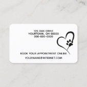 ゴールデンレトリエバー水玉模様forペットグルーミング 名刺 (裏面)