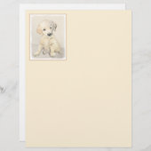 ゴールデンレトリエバー絵画パピーの子犬 – オリジナルドッグアート (正面/裏面)