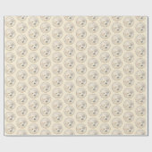 ゴールデンレトリエバー絵画パピーの子犬 – オリジナルドッグアート ラッピングペーパー (フラット)