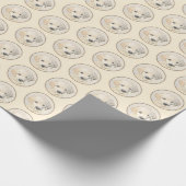 ゴールデンレトリエバー絵画パピーの子犬 – オリジナルドッグアート ラッピングペーパー (角)