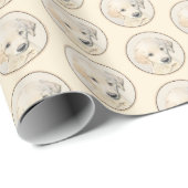 ゴールデンレトリエバー絵画パピーの子犬 – オリジナルドッグアート ラッピングペーパー (ロールコーナー)