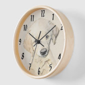 ゴールデンレトリエバー絵画パピーの子犬 – オリジナルドッグアート 壁時計 (傾斜)