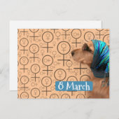 ゴールデンレトリエ国際的ーバーハッピーウィメンズデー ポストカード (正面/裏面)