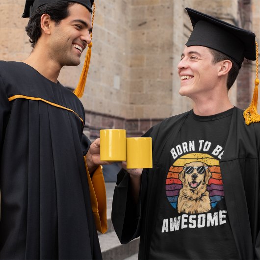 ゴールデンレトリエ生まれーバードッ素晴らしグへレトロ Tシャツ