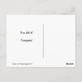 ゴールデンレトリバーあなたがやったおめでとう勇気付けられる ポストカード (裏面)