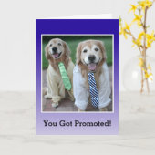 ゴールデンレトリバーおめでとうプロモーション カード (黄色い花)