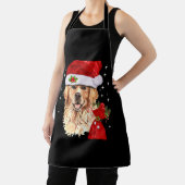 ゴールデンレトリバーおもしろいクリスマスギフト エプロン (インサイチュ)