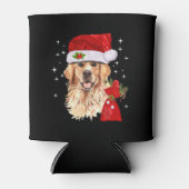 ゴールデンレトリバーおもしろいクリスマスギフト 缶クーラー (正面)