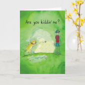 ゴールデンレトリバーおもしろいスルーワー – ボスのデイカード カード (黄色い花)