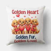 ゴールデンレトリバーかわいい犬LOVE クッション (裏面)
