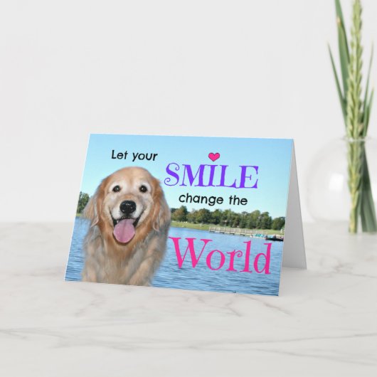 ゴールデンレトリバーが世界を変える カード (正面)